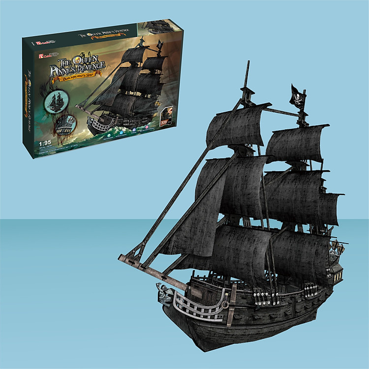 Mô hình giấy Cubic Fun 3D tàu ngọc trai đen T4018h