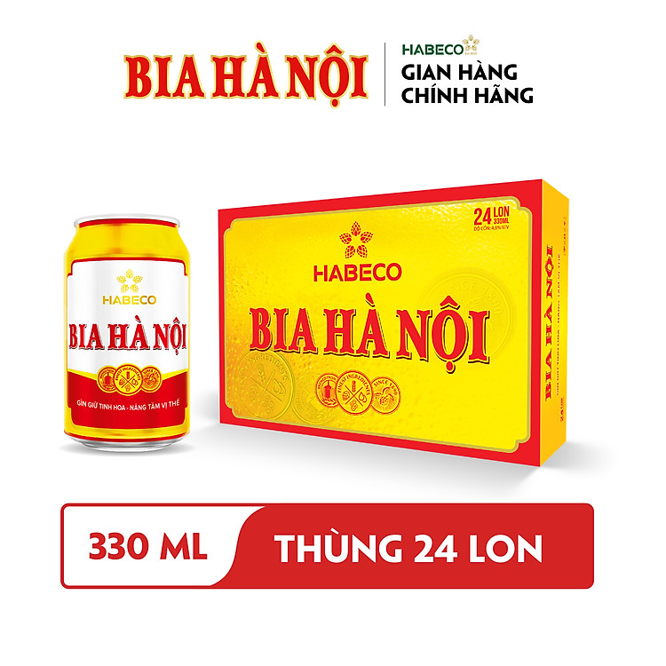 Bia Hà Nội - Thùng 24 Lon 330ML - Phiên bản Tết
