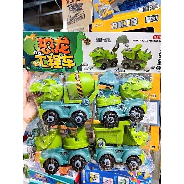 Bộ lắp ráp 4 xe khủng long Tovit Chính hãng Giá rẻ - Hình ảnh 2
