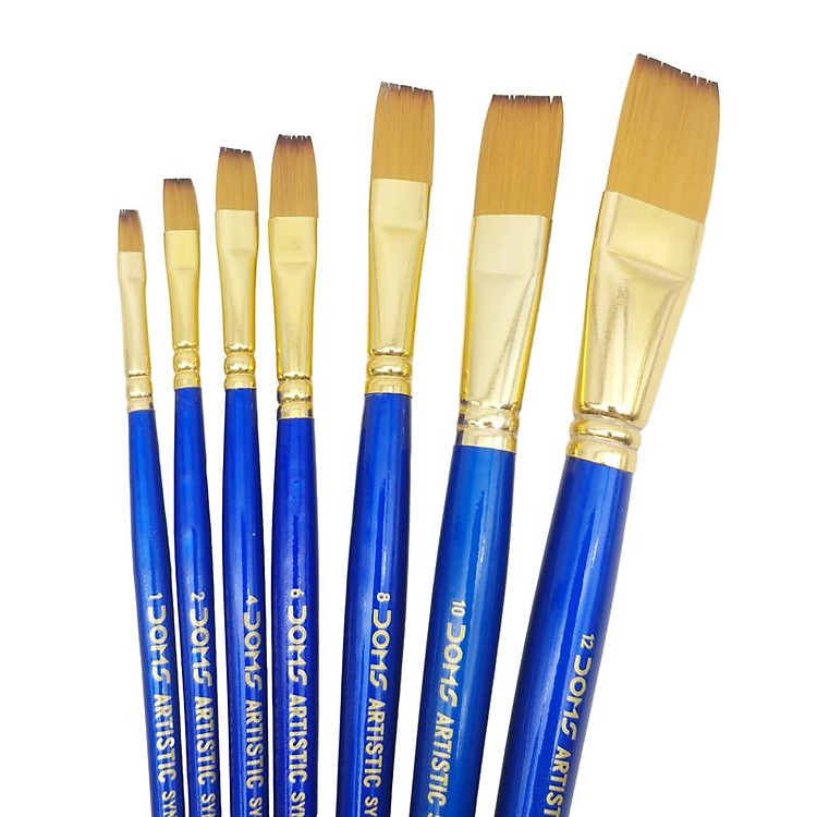 Bộ Cọ Vẽ Đầu Dẹp DOMS Artistic 8064 (7 cây) - Ảnh 4