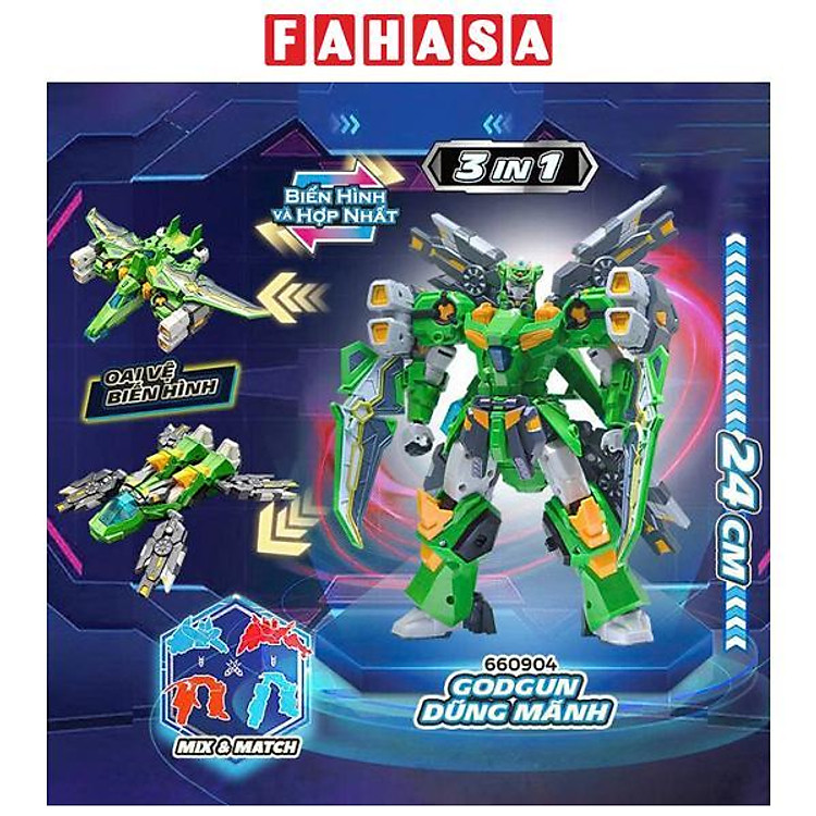 Đồ Chơi Robot Godgun Dũng Mãnh Biến Hình Và Hợp Nhất 3 Trong 1 - Glory Alliance 660904