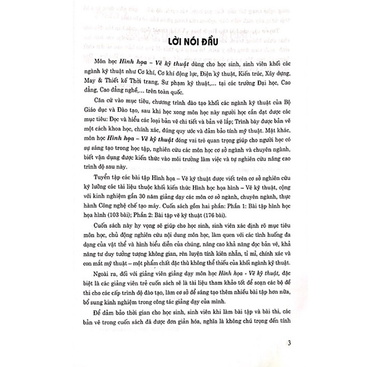 Tuyển Tập Các Bài Tập Hình Họa - Vẽ Kỹ Thuật (Bài Tập Và Lời Giải) - Ảnh 2