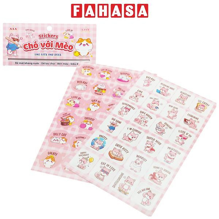 Stickers Chó Với Mèo