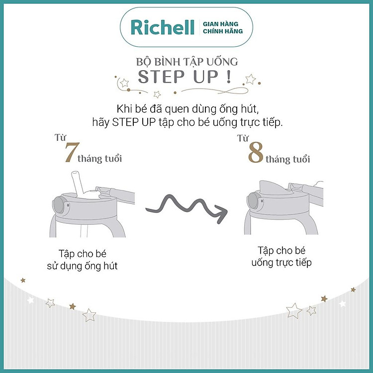 Bộ bình hút AXSTARS Richell Nhật Bản Chính hãng Ưu đãi - Hình ảnh 4