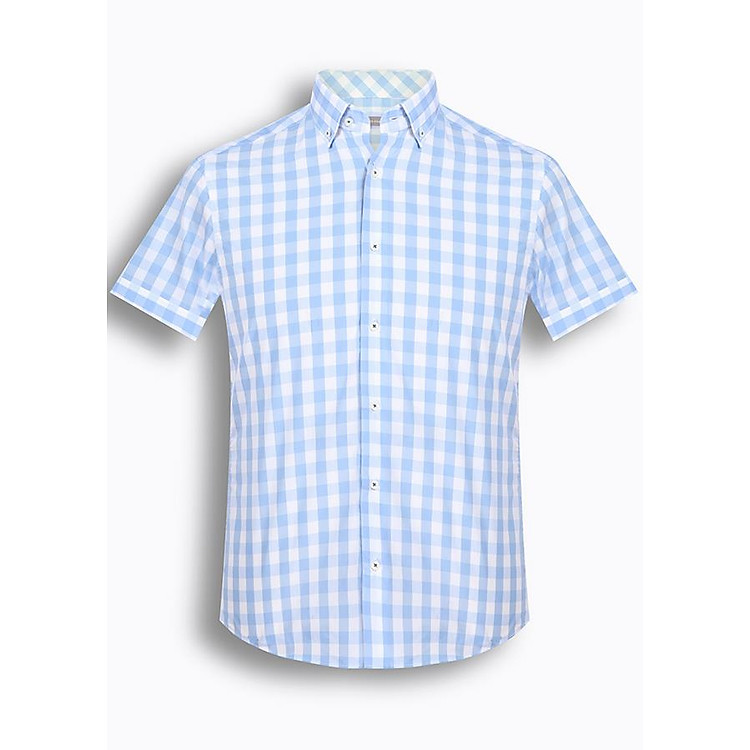 Áo Sơ Mi Nam Tay Ngắn Họa Tiết The Shirts Studio Hàn Quốc TD42F2314BL
