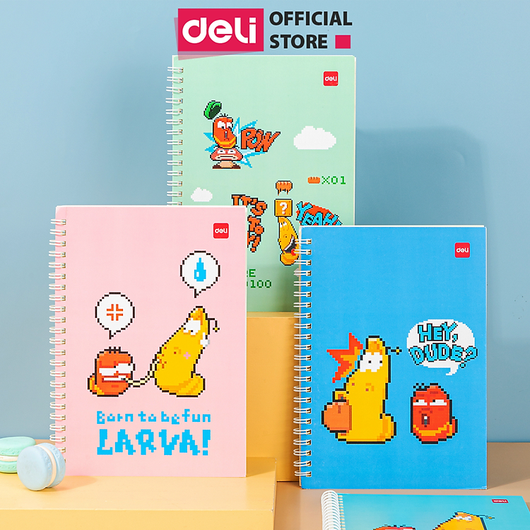 Sổ Còng A5 200 Trang 80 Gsm Sổ Tay Bìa Nhựa Cứng Có Thể Thay Lõi Sổ Ruột Sổ Nhiều Size Deli - Phù Hợp Làm Sổ Kế Hoạch Planner, Nhật Kí, Tập Vở Ghi Chép Bullet Journal - EN036