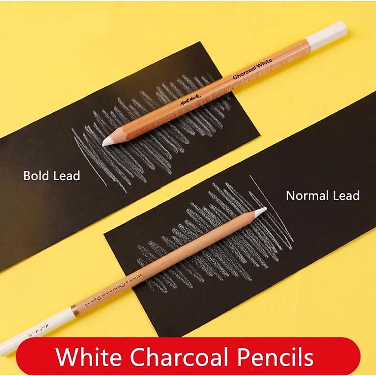 Bộ Cây Chì Trắng Charcoal Mont Marte (2 cây) - Ảnh 7