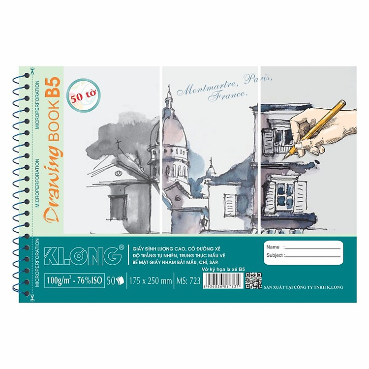 Vở Vẽ Ký Họa Lò Xo B5 (50 tờ) - Ảnh 6