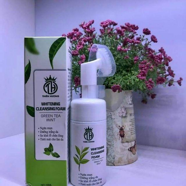 Sữa rửa mặt đầu cọ silicon Thiên Hương_tặng tẩy tế bào chết 130k