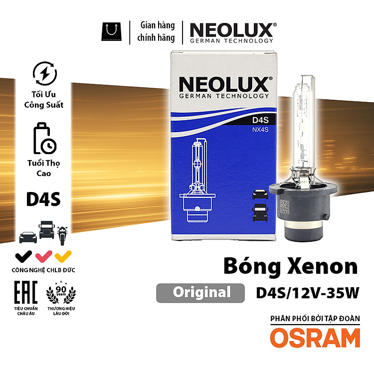 Bóng Đèn Xenon Original OSRAM NEOLUX Dùng Cho Xe Ô Tô Chân D1S D2S D3S D4S - Nhập Khẩu Chính Hãng