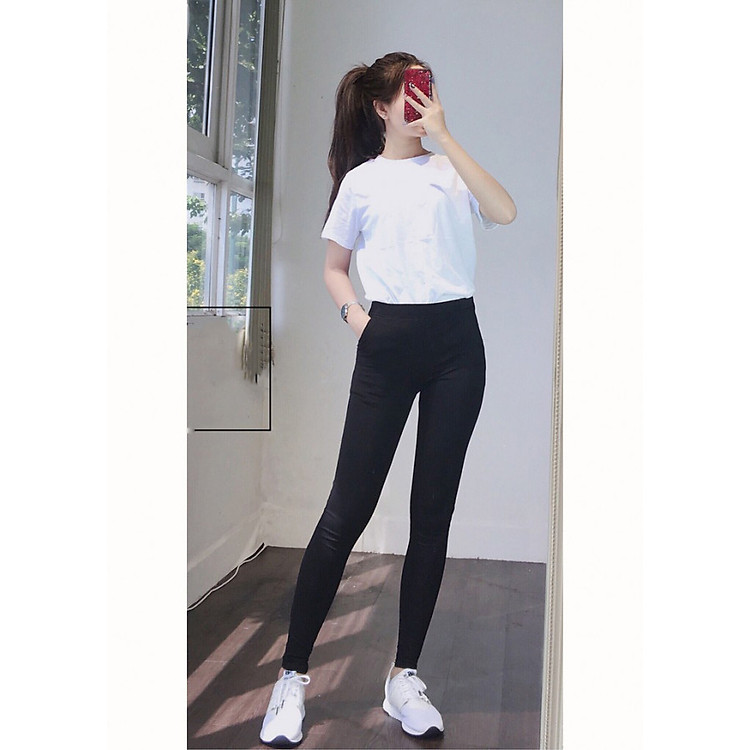 Legging trơn nâng mông 2 túi xéo