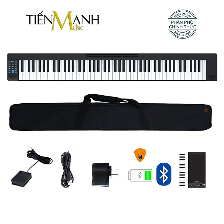 Đàn Piano Điện Konix PJ88Z - 88 Phím cảm ứng lực Midi Keyboard Controllers PJ88 Hàng Chính Hãng - Kèm Móng Gẩy DreamMaker