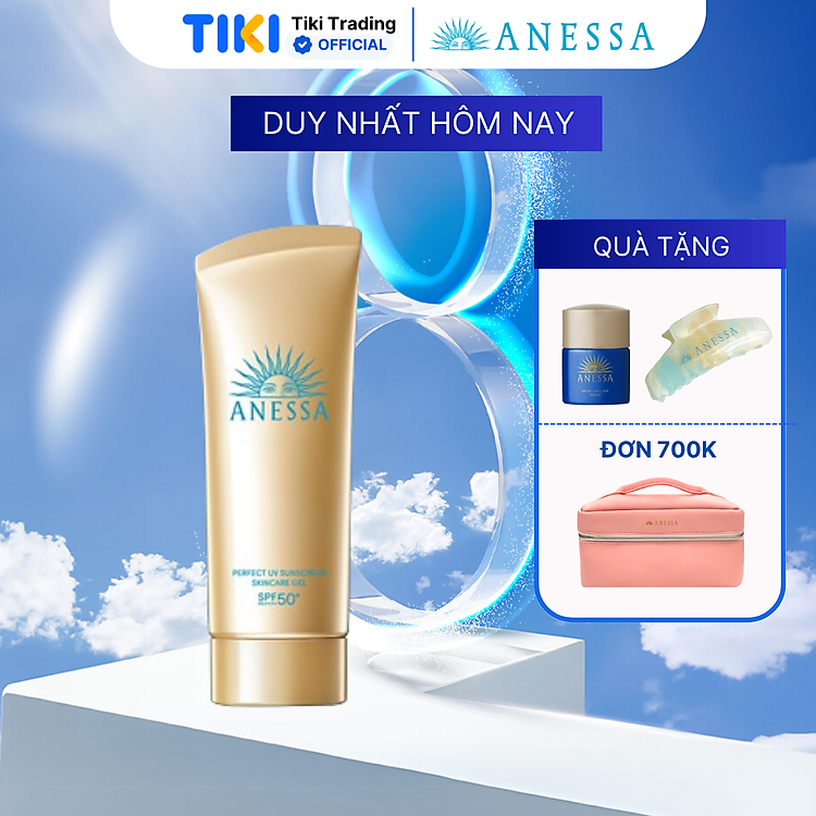 Kem chống nắng dạng gel dưỡng ẩm bảo vệ hoàn hảo Anessa Perfect UV Sunscreen Skincare Gel SPF50+ PA++++ 90g