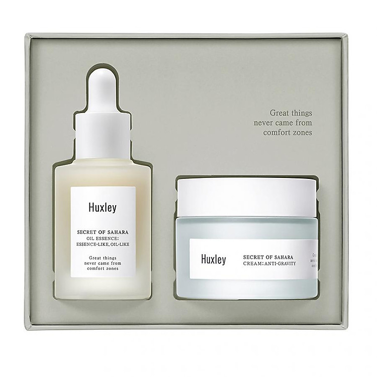 Bộ sản phẩm phục hồi da chống lão hoá Huxley - Antioxidant Duo Set (Huxley Oil Essence; Essence Like Oil Like + Cream Anti-Gravity)