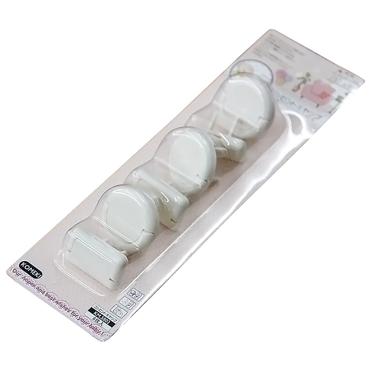 Vỉ 6 Miếng Nhựa Bịt Ổ Điện 2 Chân Và 3 Chân Komeki Nhật Bản KM-5802