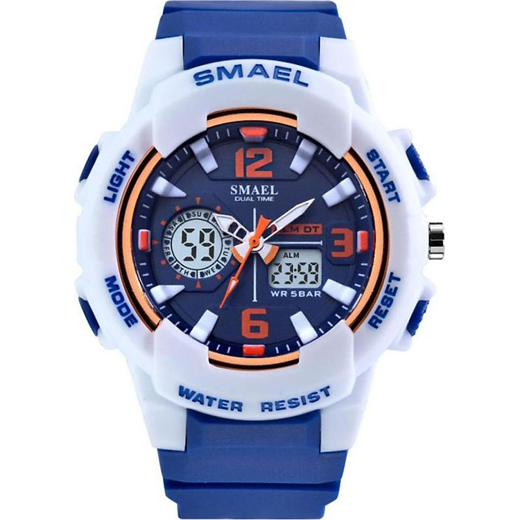 Đồng Hồ Điện Tử Unisex Dây Silicon Smael PKHRSM008 (40mm) - Xanh Lam