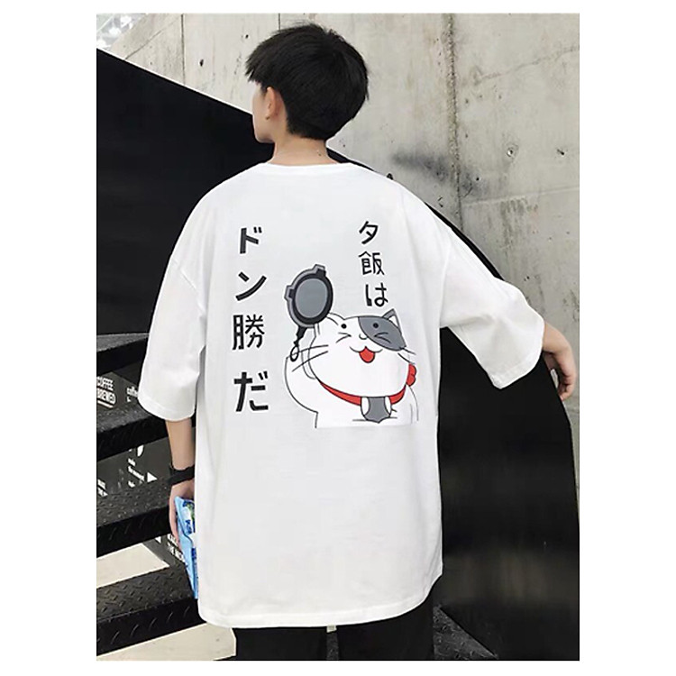 Áo thun nam tay lỡ form rộng Unisex Methata Freesize mặc vừa từ 45 - 70kg