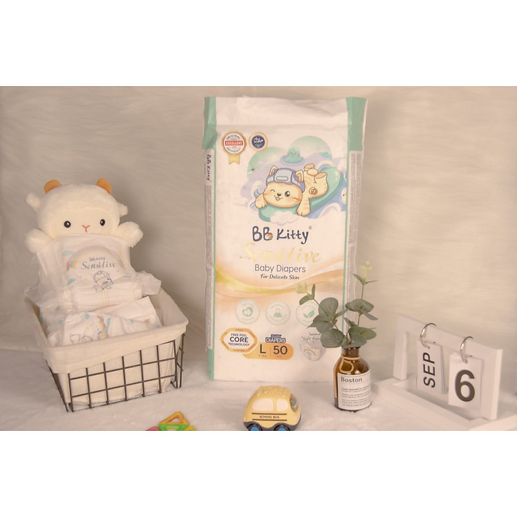Mua Tã Dán BB KITTY SENSITIVE size L Chính hãng Giá rẻ - Hình ảnh 2