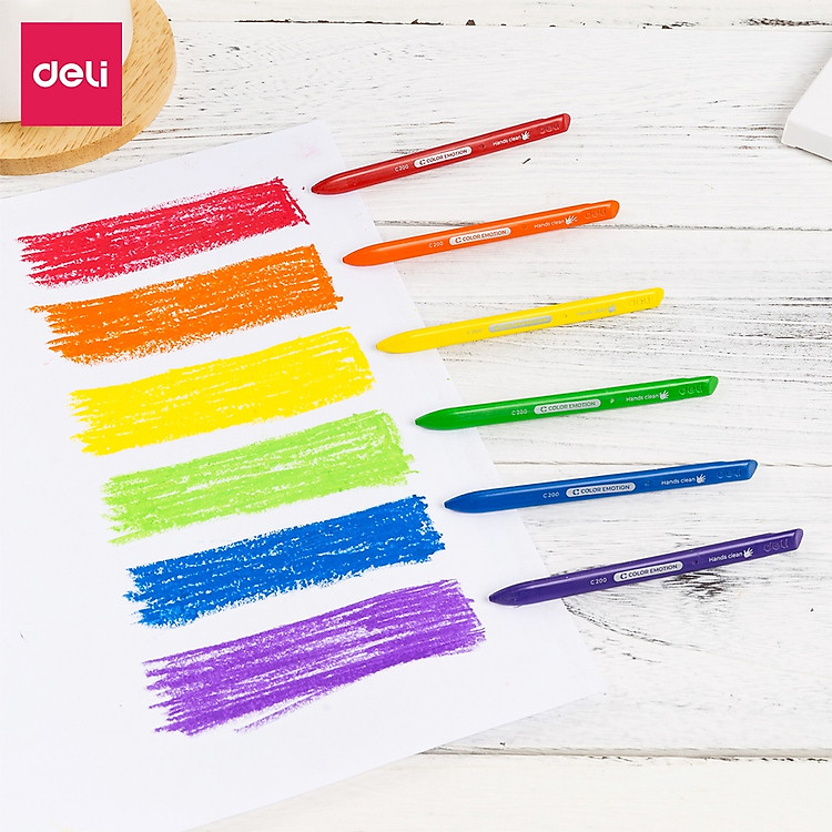 Bút Sáp Màu Deli (12 màu) - Ảnh 6