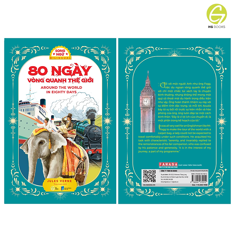 Song ngữ 80 Ngày Vòng Quanh Thế Giới – Sách kinh điển có note từ vựng kèm file nghe - Ảnh 2