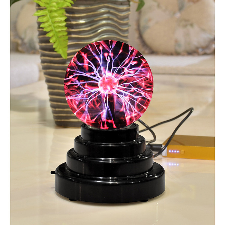 Quả cầu pháp sư ma thuật Plasma phóng tia sét sấm chớp hội tụ ngón tay sử dụng pin hoặc nguồn điện USB 5V