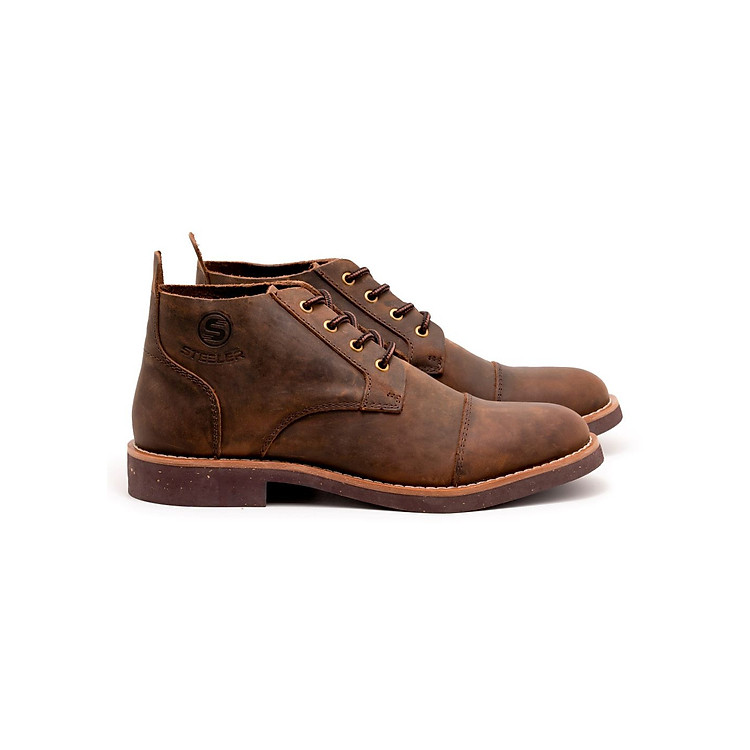 GIÀY DA NAM STEELER - CHUKKA HUNTER BROWN