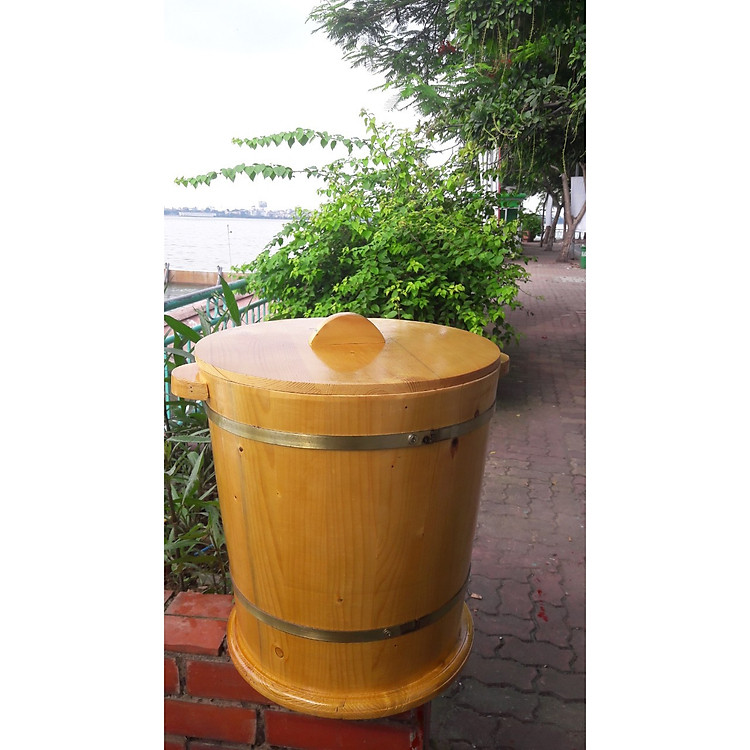 Thùng đựng gạo bằng gỗ