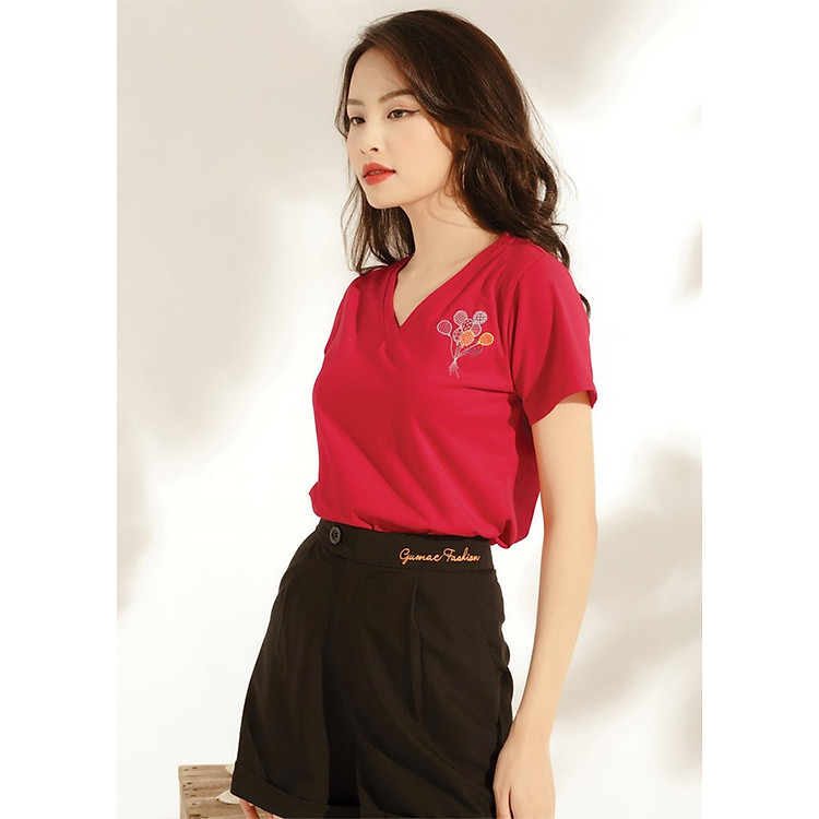 Áo Thun Nữ Thêu Bong Bóng Gumac