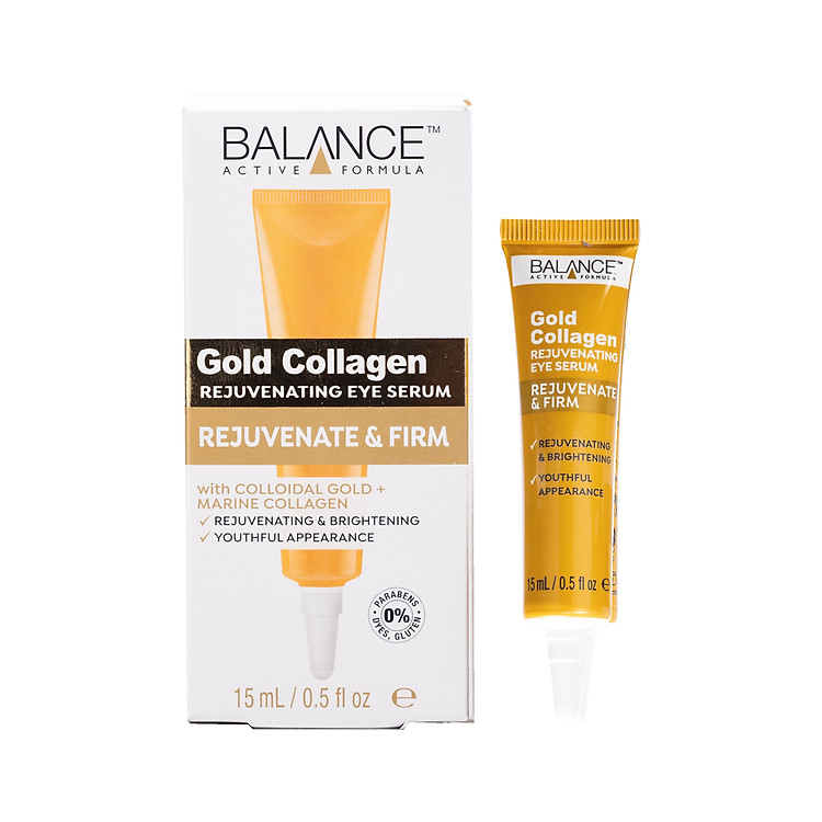 Serum Mắt Gold Collagen Balance Active Formula tái tạo, làm sáng vùng da mắt, giảm vết chân chim 15ml, hàng chính hãng