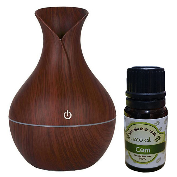 Combo Máy khuếch tán tinh dầu và tạo ẩm MKT07 + tinh dầu cam10ml Eco oil