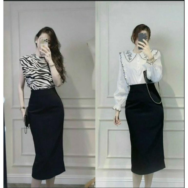 Chân váy ôm body - dáng dài xẻ sau