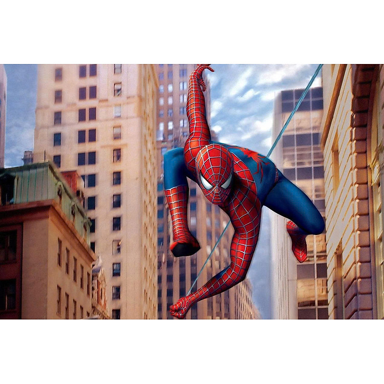 (HCM) Tranh dán tường 3d người nhện, batman, spiderman có sẵn keo( có in theo yêu cầu)