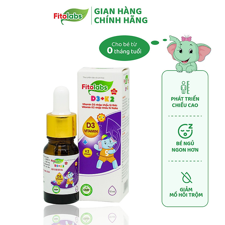 Siro Vitamin D3K2 Fitolabs 10ml Chất lượng Giá rẻ - Hình ảnh 5