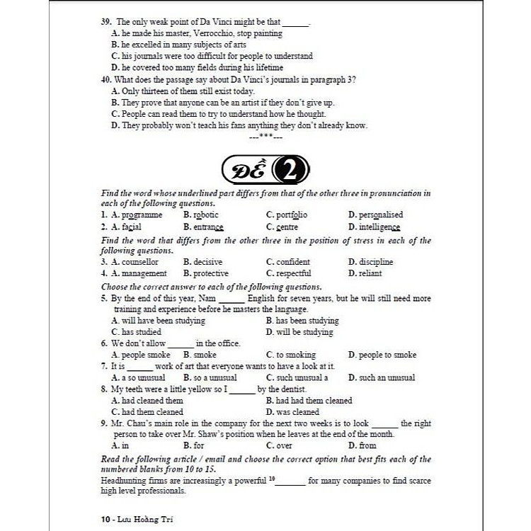 Giới thiệu bộ đề thi môn tiếng anh tốt nghiệp THPT (theo chương trình GDPT mới - áp dụng từ năm 2025) - Ảnh 4