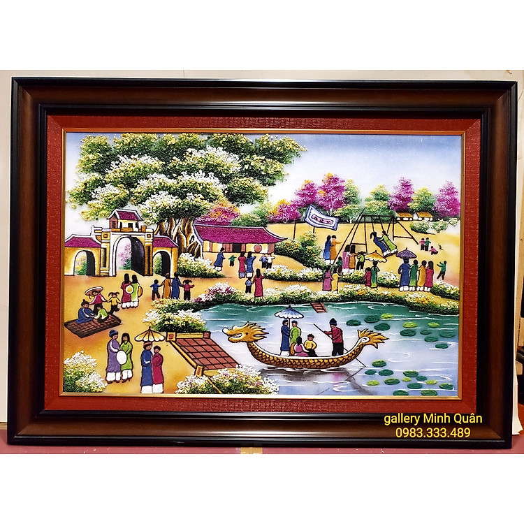 TRANH ĐÁ TỰ NHIÊN - ANH HAI, CHỊ HAI CHẢY HỘI XUÂN