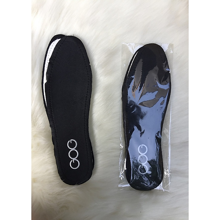 Combo 2 bộ Lót giày da bụng bò miếng liền mềm thấm hút mồ hôi hiệu GOG LOTDA 2 lớp