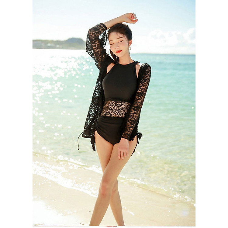 Bộ đồ bơi liền thân kèm áo khoác zen BK194009