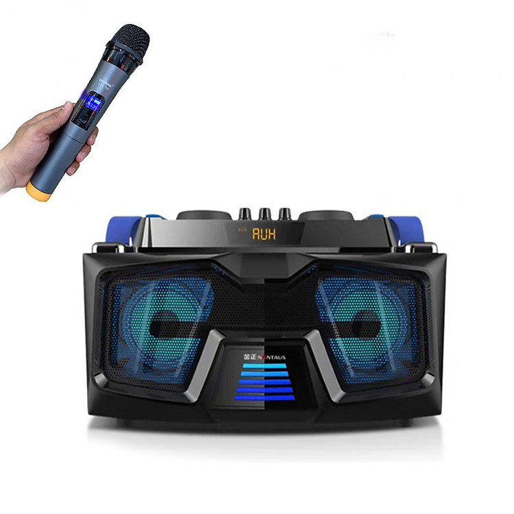 Bộ loa hát karaoke gồm 2 micro UHF dùng cho tivi smart và điện thoại A22 KM88 ( Hàng nhập khẩu )