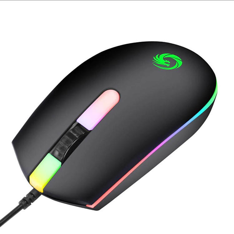 Chuột máy tính 3 phím 1200DPI LED đầy màu sắc cổng USB