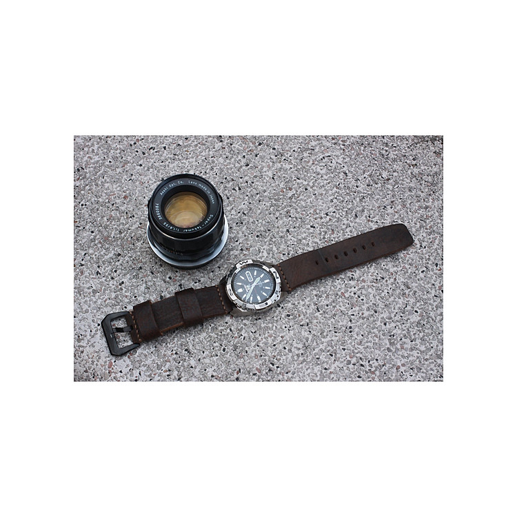 Dây đồng hồ DA BÒ THẬT Đủ size 18 - 24mm 【Tặng Kèm Khóa + Tool thay dây 】