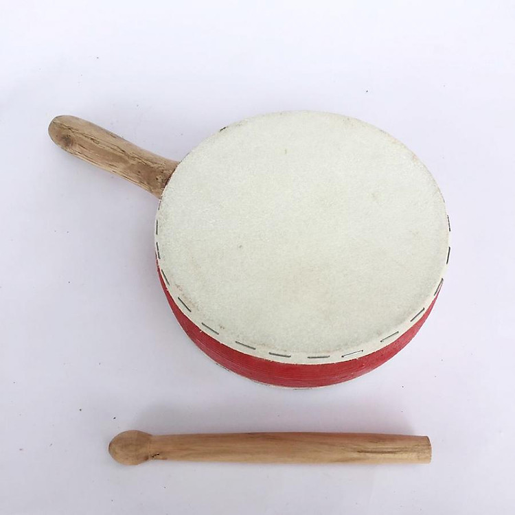 Trống da truyền thống có cán chơi trung thu