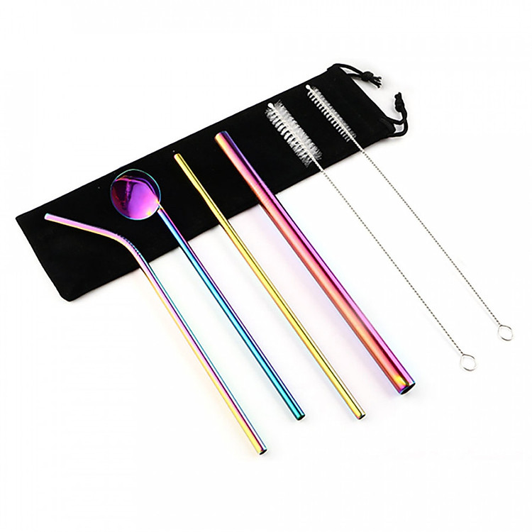 Bộ Ống Hút Và Thìa Kèm Cọ Rửa