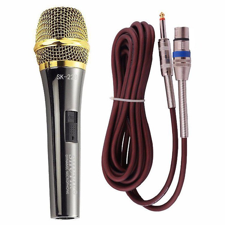 Micro Karaoke KTV có dây SK-228 Dây dài 5M (Kèm USB Bluetooth ra loa)