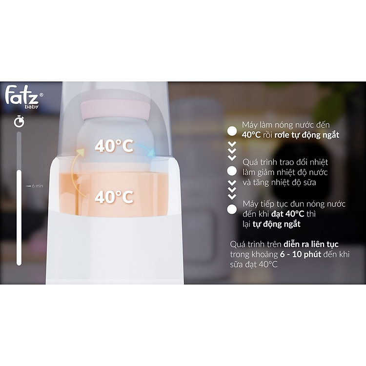 Máy hâm sữa & tiệt trùng Fatzbaby Chính hãng Tiết kiệm - Hình ảnh 3