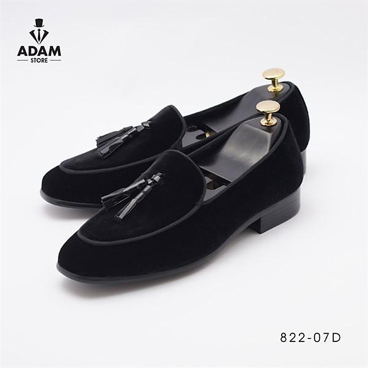 GIÀY DA NAM ADAM STORE ĐEN 822-07D