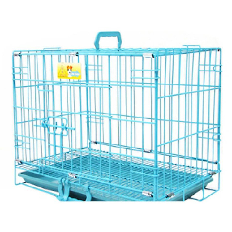 Lồng sắt chó mèo ( 50x37x40) - màu xanh