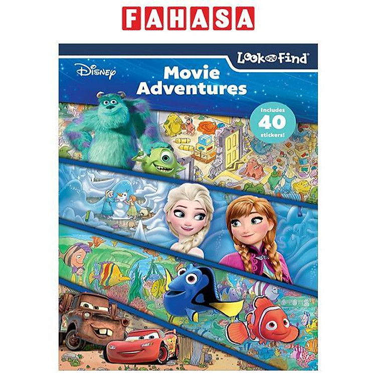 Look And Find Sticker Book Disney Pixar Movie Adventures