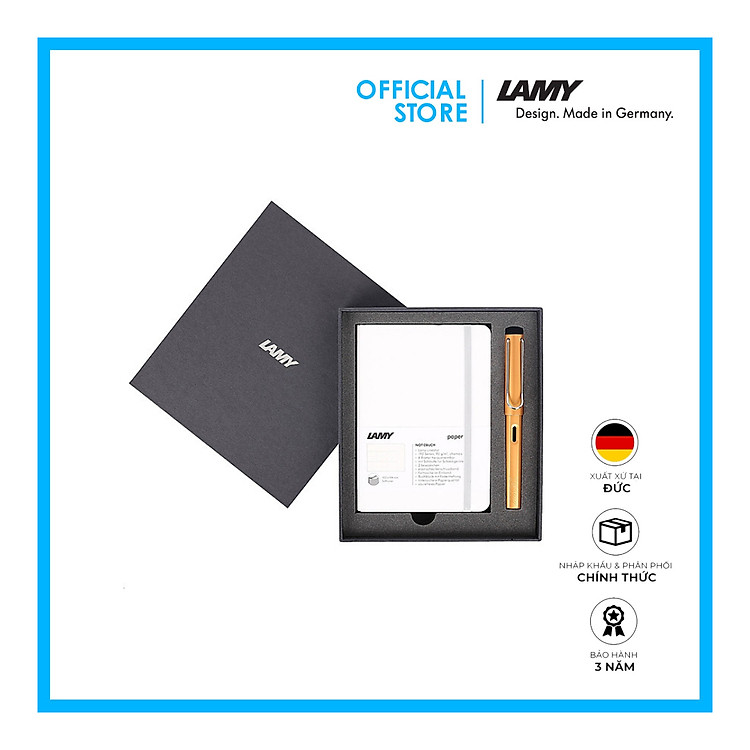 Bộ Sổ Tay Lamy A6 Softcover White + Bút Lamy Al-Star Bronze