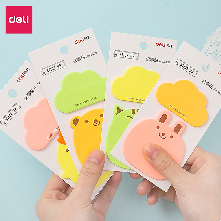 Giấy nhớ học sinh hình dễ thương Deli (Màu ngẫu nhiên) - Ảnh 3
