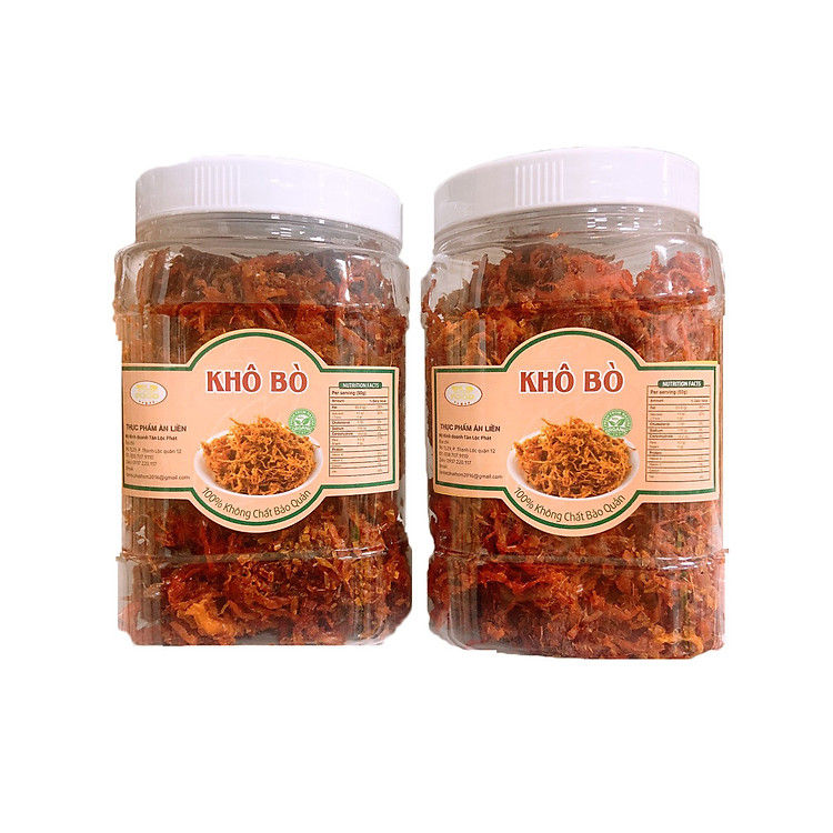1KG KHÔ BÒ DẠNG SỢI - COMBO 2 HŨ DÙNG ĂN KÈM